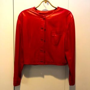 Red leather jacket bought in Florence